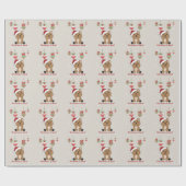 Quokka kerstwinterdieren Quokkas Cadeaupapier (Vlak)