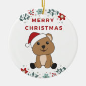 Quokka kerstwinterdieren Quokkas Ceram Keramisch Ornament (Voorkant)