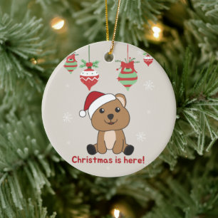 Quokka kerstwinterdieren Quokkas Ceram Keramisch Ornament