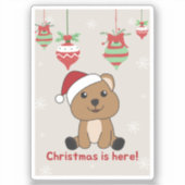 Quokka kerstwinterdieren Quokkas Stick Sticker (Voorkant)