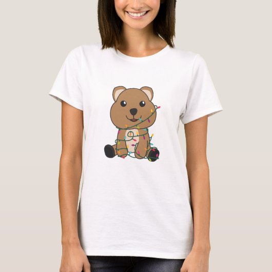 Quokka kerstwinterdieren t-shirt (Voorkant)