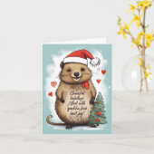 Quokka liefde en vreugde voor Kerstmis - Kaart (Gele Bloem)