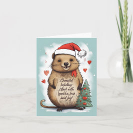 Quokka liefde en vreugde voor Kerstmis - Kaart