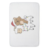 Quokka Llama Kerstsneeuwwinterdieren Badmat (Voorkant Verticaal)