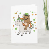 Quokka met Unicorn St. Patrick's Day Ireland Card Kaart (Voorkant)
