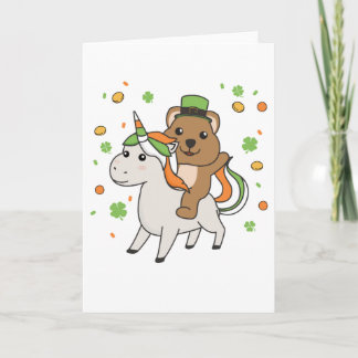 Quokka met Unicorn St. Patrick's Day Ireland Card Kaart