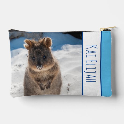 Quokka on the Beach Australia Blue Boys Personal Etui (Achterkant)