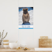 Quokka op de strand Australia Blue Boys Poster (Keuken)