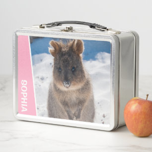 Quokka op het strand Australië, Roze Accent Meisje