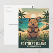 Quokka op Rottnest Island in Australië Briefkaart (Voorkant / Achterkant)