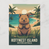 Quokka op Rottnest Island in Australië Briefkaart (Voorkant)