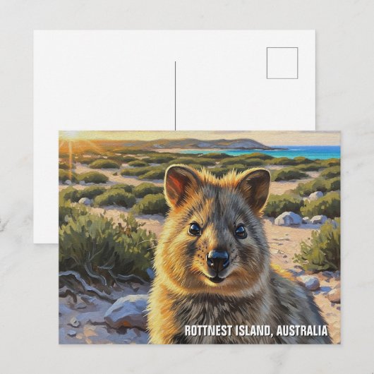 Quokka op Rottnest Island in Australië Briefkaart (Voorkant / Achterkant)