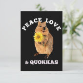 quokka Peace Love Kaart (Staand voorkant)