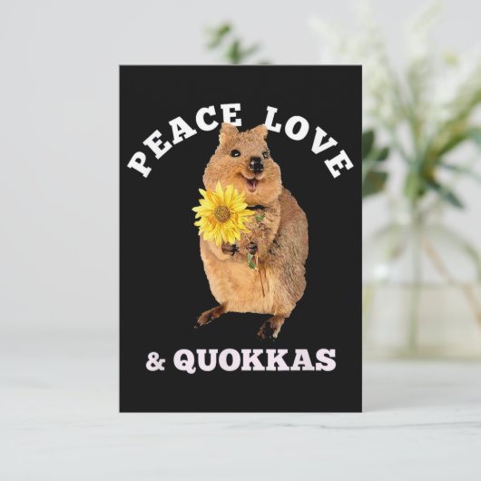 quokka Peace Love Kaart (Staand voorkant)