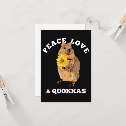 quokka Peace Love Kaart (Voorkant / Achterkant in situ)
