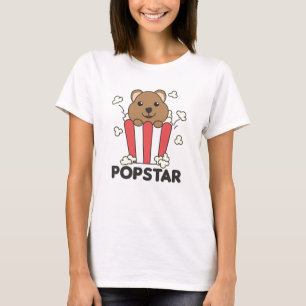 Quokka Popcorn Time Funny Animals in Fast Food T-shirt