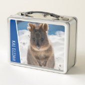 Quokka Schattig Dier op het Strand Australië Blauw (Achterkant)