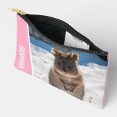 Quokka Schattig Dier op het Strand Australië Roze Etui (Open)