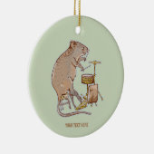 Quokka Spelen Drums Keramisch Ornament (Rechts)