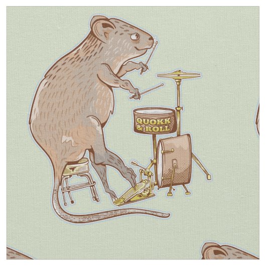 Quokka Spelen Drums Stof (Close Up)
