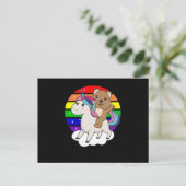 Quokka Unicorn Rainbow Animals Quokkas Unicorns Briefkaart (Staand voorkant)