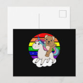 Quokka Unicorn Rainbow Animals Quokkas Unicorns Briefkaart (Voorkant / Achterkant)