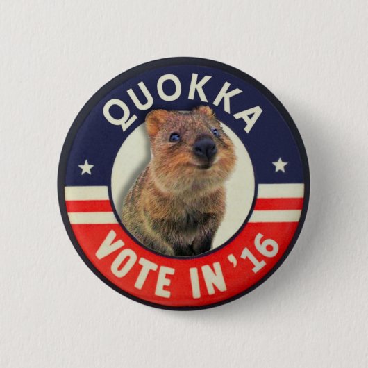 Quokka voor President in 2016 Ronde Button 5,7 Cm (Voorkant)