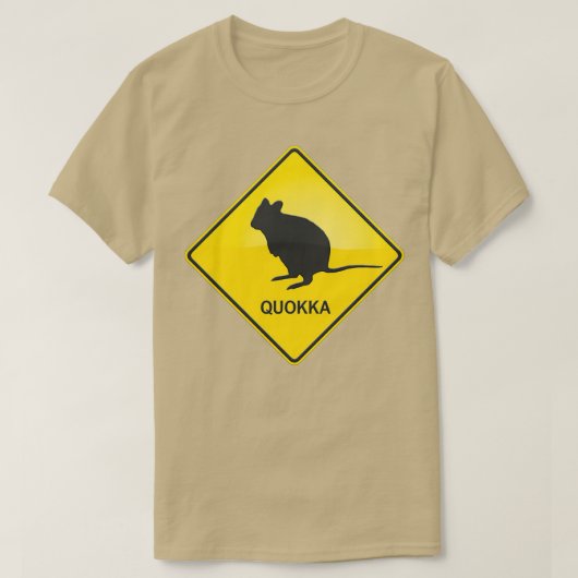 Quokka-waarschuwingsbord T-shirt (Design voorkant)
