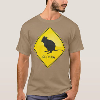 Quokka-waarschuwingsbord T-shirt