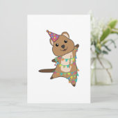 Quokka wenst een gelukkige verjaardag voor u Quokk Kaart (Staand voorkant)