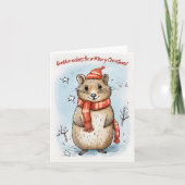Quokka wenst een vrolijk kerstfeest - kaart (Voorkant)