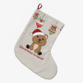 Quokka's met kerstwintersneeuw grote kerstsok (Voorkant (Hangend))