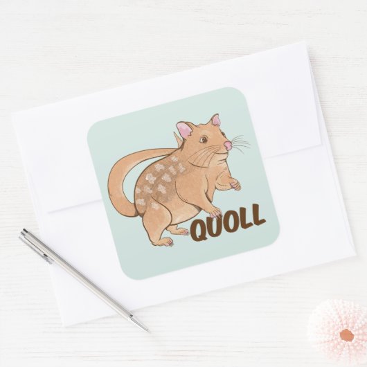 Quol Vierkante Sticker (Envelop)