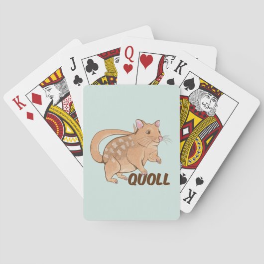 Quoll Australian Marsupial Pokerkaarten (Achterkant)