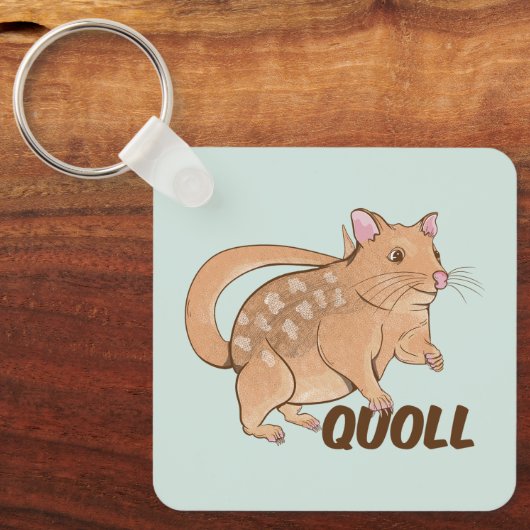 Quoll Australian Marsupial Sleutelhanger (Voorkant)