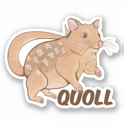 Quoll Australian Marsupial Sticker (Voorkant)