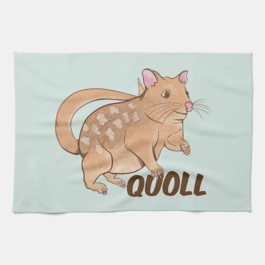 Quoll Australian Marsupial Theedoek (Horizontaal)