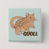 Quoll Australian Marsupial Vierkante Button 5,1 Cm (Voorkant)