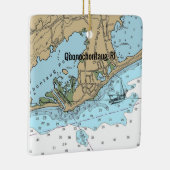 Quonochontaug Rhode Island Chart Keramisch Ornament (Rechts)