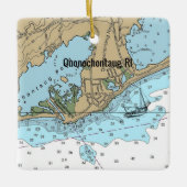 Quonochontaug Rhode Island Chart Keramisch Ornament (Voorkant)