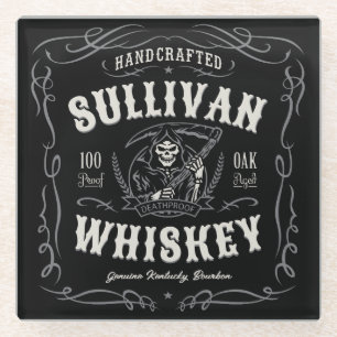 quor ADD-NAAM Oude roermachine Glazen Onderzetter