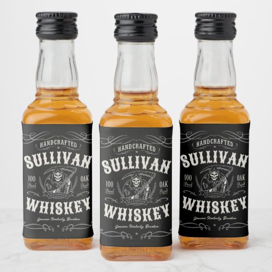 quor ADD-NAAM Oude roermachine Likeurfles Etiket (Flessen)