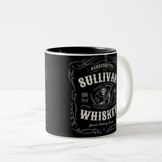  quor ADD-NAAM Oude roermachine Tweekleurige Koffiemok (Voorkant rechts)