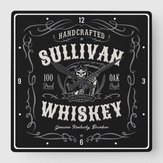  quor ADD-NAAM Oude roermachine Vierkante Klok (Voorkant)