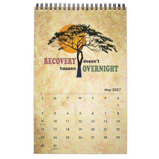 Quota voor herstel, Inspirerend slogans, 12 stappe Kalender (Mei 2027)