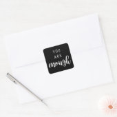 Quotable III Vierkante Sticker (Envelop)