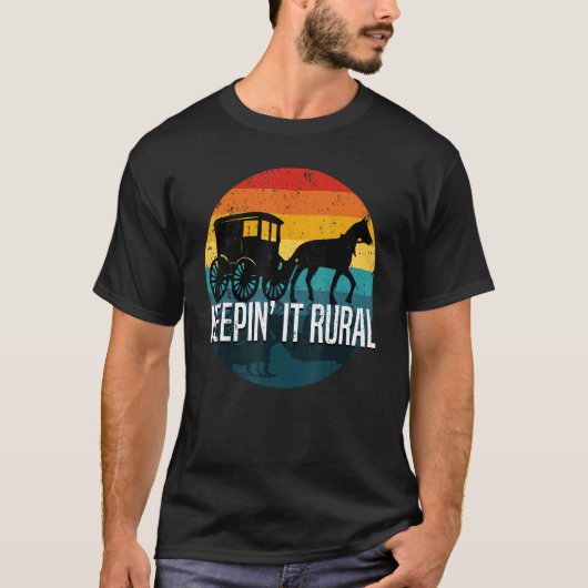 Quote amish met paard en buggy houden het echt r t-shirt (Voorkant)
