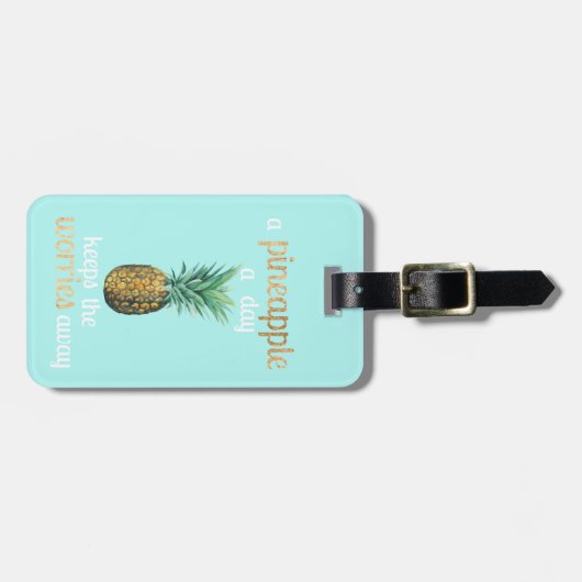 Quote anananananas bagagelabel (Voorkant horizontaal)