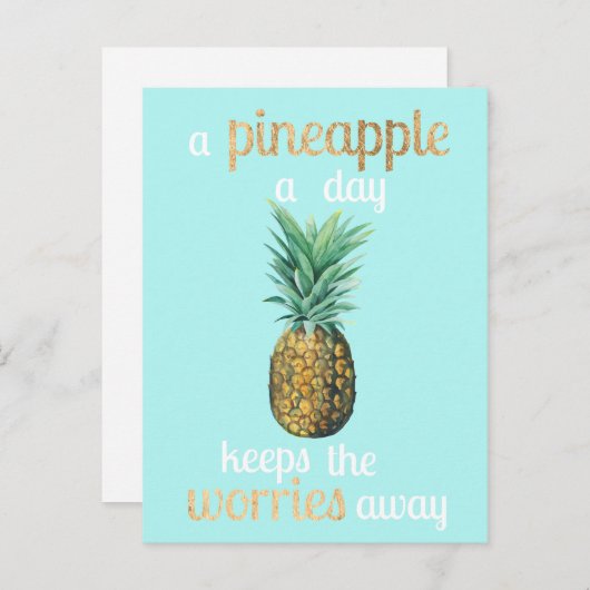 Quote anananananas briefkaart (Voorkant / Achterkant)