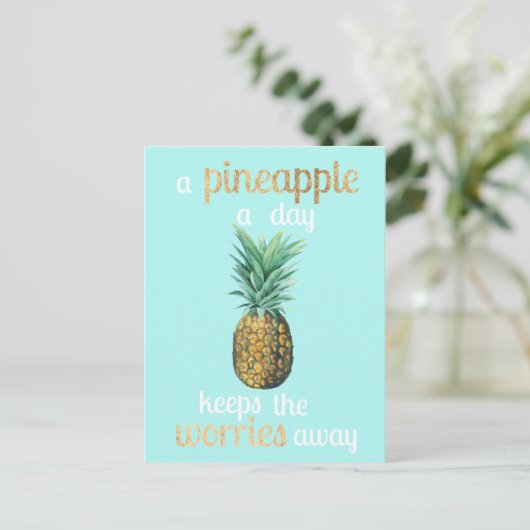 Quote anananananas briefkaart (Staand voorkant)